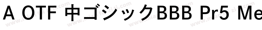 A OTF 中ゴシックBBB Pr5 Medium字体转换